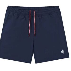 NWT BOAST Men’s Navy Pull On Drawstring Club Tennis Shorts 7” - Size Medium